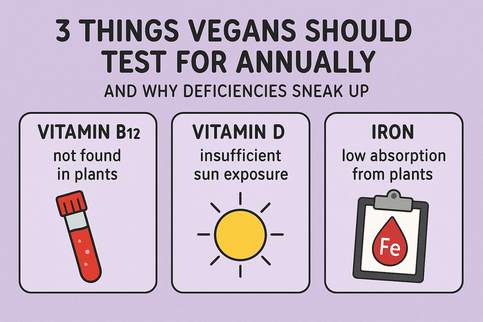 3 Things Vegans Should Test for Annually and Why Deficiencies Sneak Up Fzowndwofk