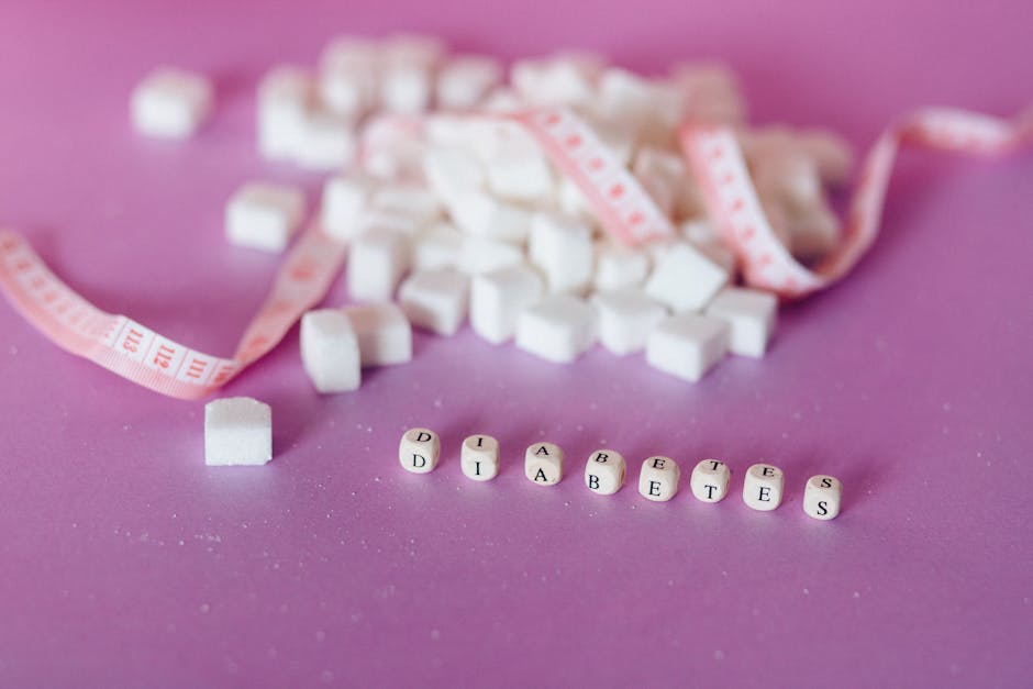 Omega-3 Index Testing: How to Optimize Your Fish Oil and Flax Intake still life of sugar cubes and diabetes concept with a tape m
