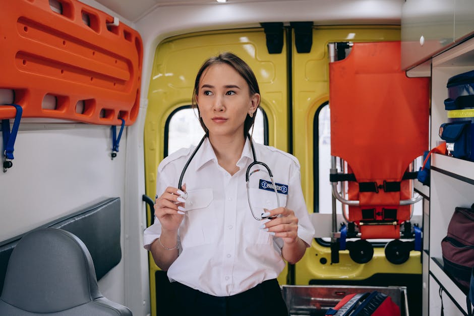 Female Hormone Testing at Different Life Stages portrait of a female paramedic holding a stethoscope inside